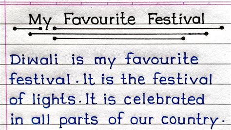 Essay On My Favourite Festival In English | My Favourite Festival ...