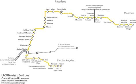 Metro Gold Line Extension Map - United States Map