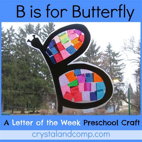 B is for Butterfly Letter of the Week Craft | Preschool crafts, Preschool letters, Preschool art