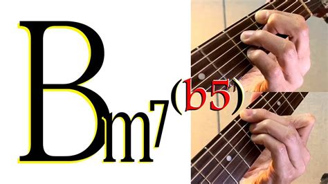 [하루10분 통기타] B minor7(b5) 코드 소리 & 모양 (고급) B minor7(b5) chord guitar lesson - 기타솔져 - YouTube