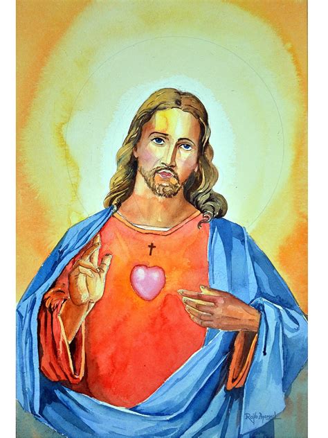 Jejus Christ | Watercolor Painting by Rajib Agarwal | Exotic India Art