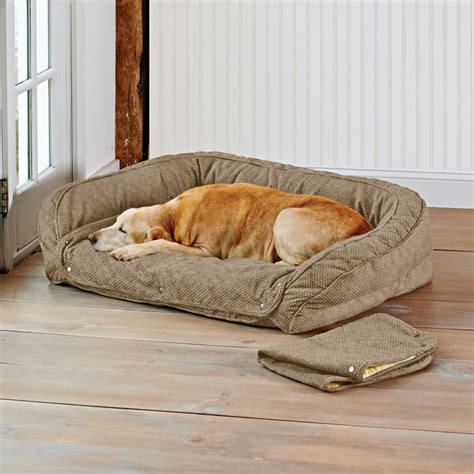 Orvis Memory Foam Bolster Dog Bed/Snap-Off Pads | Orvis