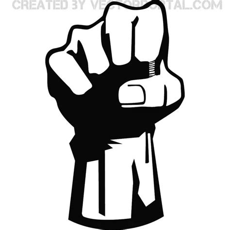 Free Fist Silhouette Illustrator Vector Image