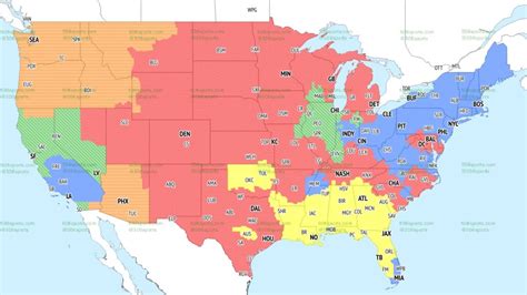 NFL Week 7 TV broadcast maps