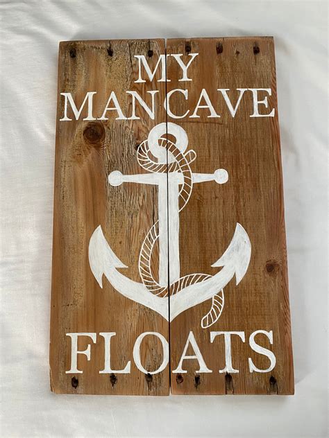 Man Cave Boat Signs Boat Decor Anchor Signs Anchor Decor | Etsy