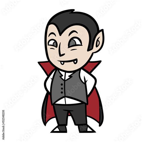 Cute Cartoon Vampire Dracula Vector Illustration - Buy this stock ...