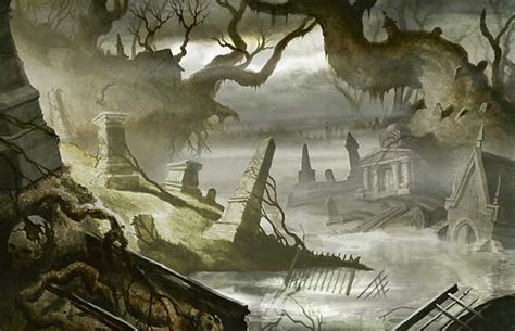 Woodland Cemetery by Lars Grant-West | Fantasy artwork, Mtg art ...