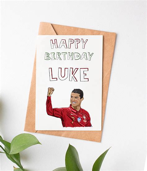 Cristiano Ronaldo Happy Birthday Football Greeting Card CR7 - Etsy UK