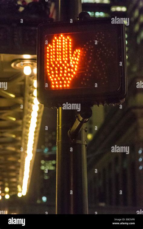 Pedestrian Crosswalk Signal, NYC Stock Photo - Alamy