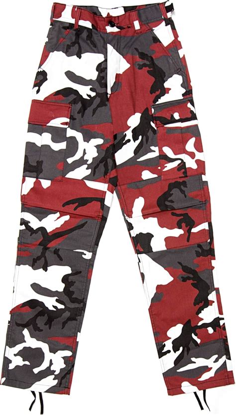 Red Black White Camo Pants