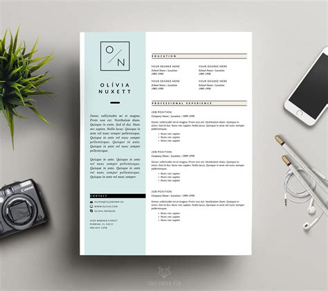 Minimalist Resume for MS Word | Resume Templates ~ Creative Market