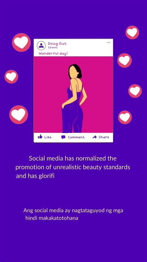 Social media has normalized the promotion of unrealistic beauty standards and has glorified the ...