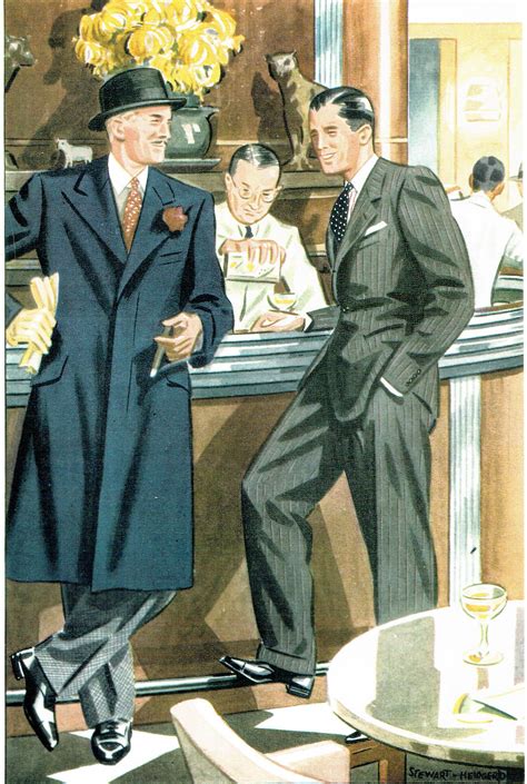 Vintage Menswear fashion illustration from the 1930's. | Mens fashion ...