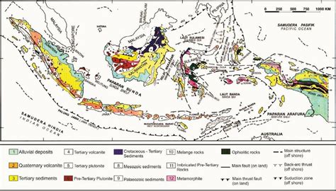 The geology of Indonesia simplified from the Geological Map of... | Download Scientific Diagram