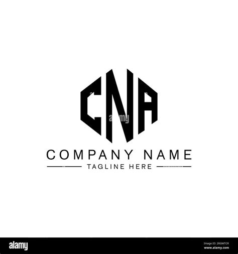 CNA letter logo design with polygon shape. CNA polygon and cube shape logo design. CNA hexagon ...