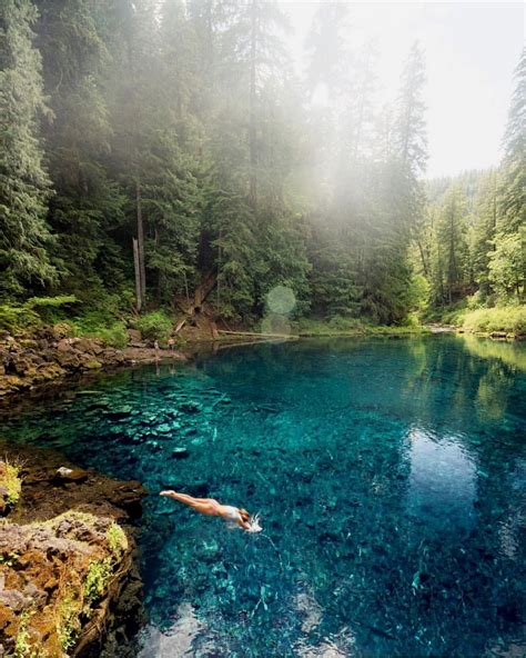 Blue Pool - Oregon 🌲🌲🌲 Picture by @everchanginghorizon . #earthroulette ...