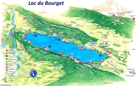 Lac du Bourget Tourist Map (Lake Bourget)