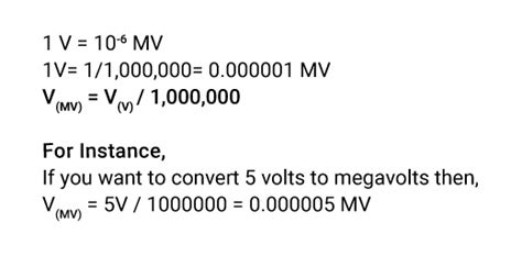 Volts to Megavolts Conversion | Convert V to MV | Calculator-app