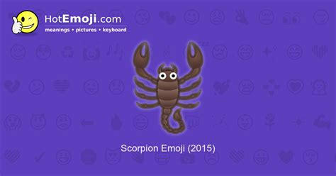 🦂 Scorpion Emoji Meaning with Pictures: from A to Z