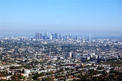 LA Skyline stock photo. Image of horizon, trees, buildings - 15827180