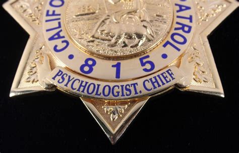 California Highway Patrol Psychologist Chief Badge