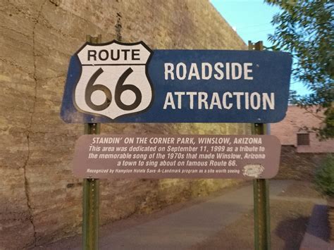 Standing on the Corner in Winslow Arizona Route 66 sign – Debs Best ...