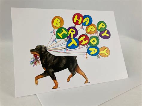 Rottweiler Happy Birthday Card | Etsy