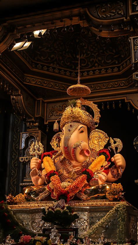 Ganpati , Dagdusheth, dark theme HD phone wallpaper | Pxfuel