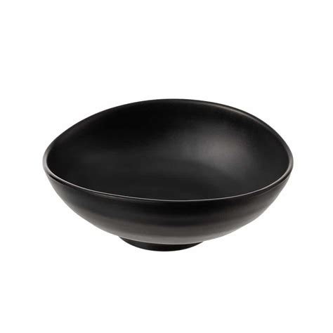 Melamine Oval Matte Black Bowl