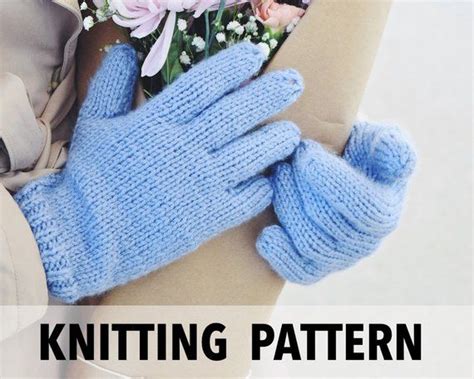 KNITTNG PATTERN ⨯ Gloves, Easy Knitting Pattern ⨯ Women's Gloves ...