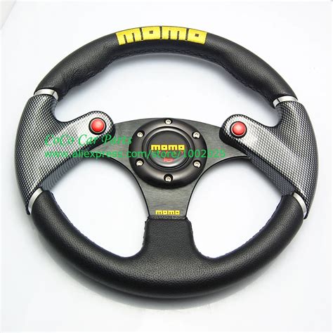 Aliexpress.com : Buy Free Shipping: MOMO Steering Wheel With 3 Horn Buttons Racing Steering ...