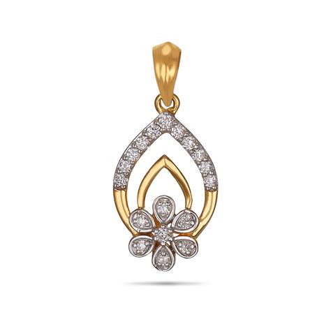 Dazzling Flower Design Diamond Pendant