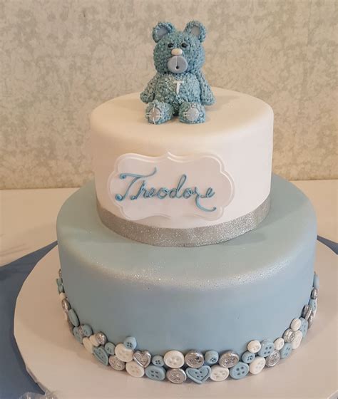 Calumet Bakery Teddy Bear Baby Boy Shower Cake in 2019 | Baby shower cakes for boys, Baby shower ...