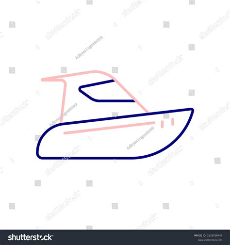 Electric Boat Icon Enjoy Edge Ocean Stock Vector (Royalty Free ...