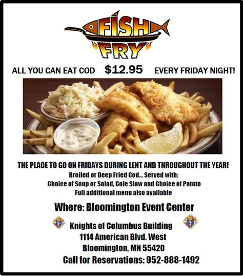 All You Can Eat Fish Fry - Every Friday! - Bloomington Event Center