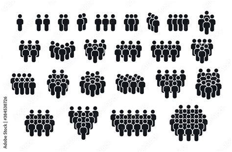 Big set of people icons. Group people. Crowd symbol. Person vector ...