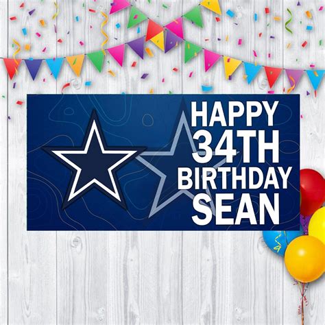 Personalized Dallas Cowboys Banner for Special Occasion, Holiday ...