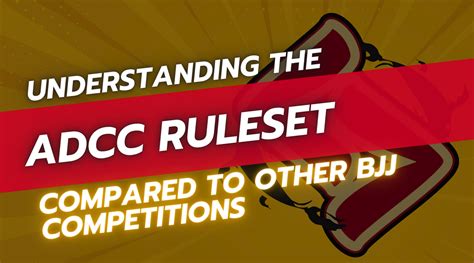 Understanding the ADCC Ruleset Compared to Other BJJ Competitions – Tempura Brand Supply Co