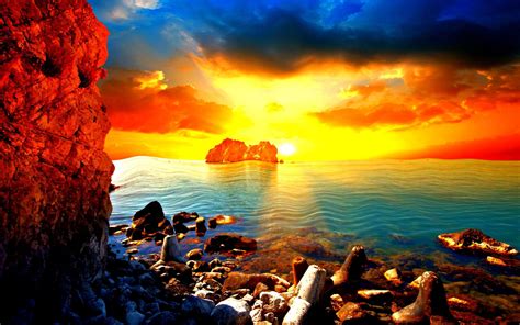 Colorful Beach Sunset Wallpapers - Top Free Colorful Beach Sunset Backgrounds - WallpaperAccess
