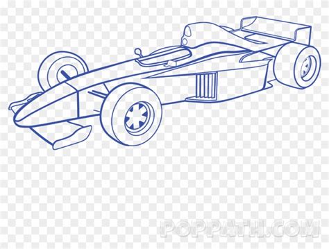 Charming Formula 1 Car Outline Race Cars Drawing At - Draw Formula 1 ...