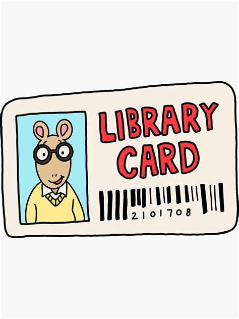 Arthur Library Card Printable