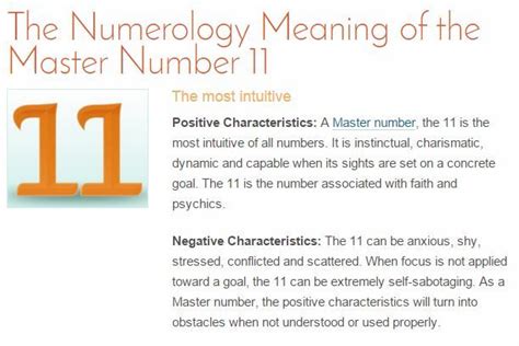 Numerology meaning of 11 | Master number 11, Numerology, Numerology life path