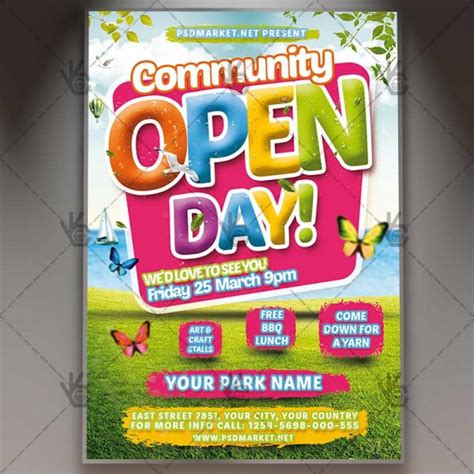 Download Community Open Day Flyer - PSD Template | PSDmarket