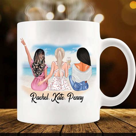 Custom Best Friends Mug 3 Best Friends Gift Three Best | Etsy