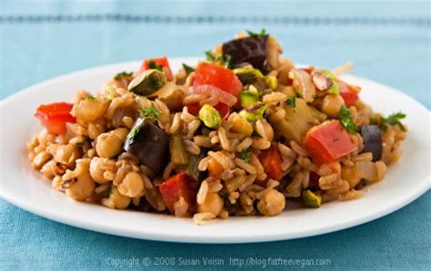 Turkish Pilaf with Pistachios and Chickpeas | Recipe from FatFree Vegan ...