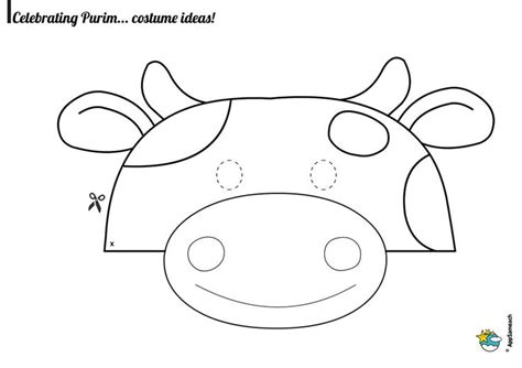 Cow Mask Coloring Page in 2021 | Cow mask, Printable cow mask, Coloring pages