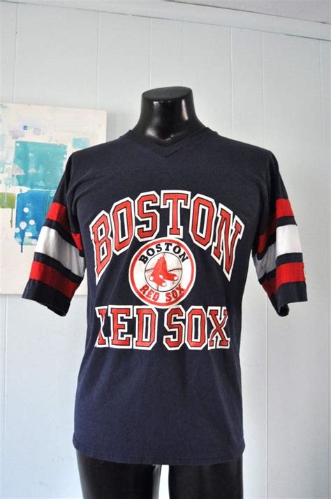 Rare Vintage Boston Red Sox Striped Jersey Tshirt Authentic | Etsy ...