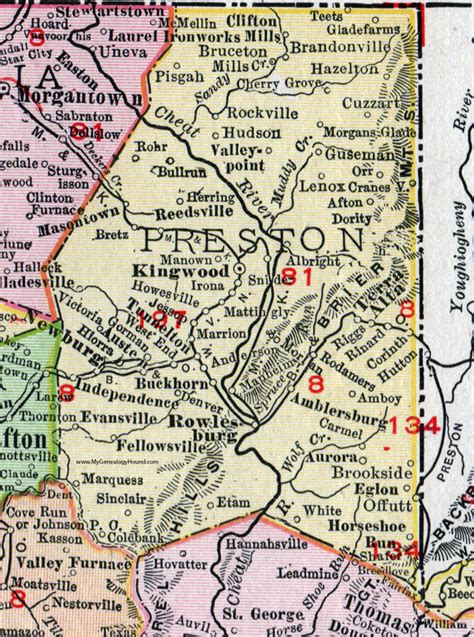 Preston County Wv Map - Alanna Leontyne