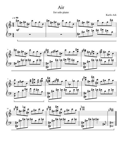 Air - for solo piano Sheet music for Piano (Solo) | Musescore.com