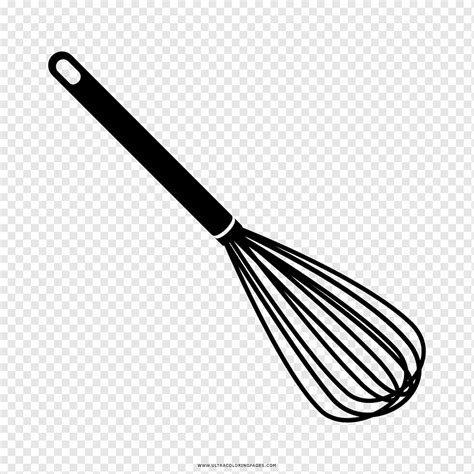 Whisk Coloring book Drawing Broom Black and white, kitchen cartoon, black And White, tool ...